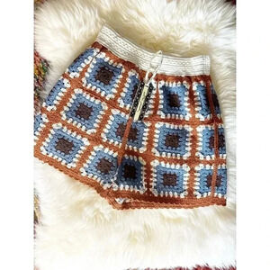 Square Crochet Shorts Size Small